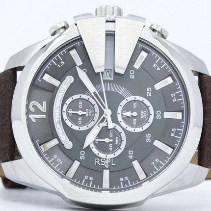 Diesel Mega Chief Chronograph Grey Dial DZ4290 Mens Watch