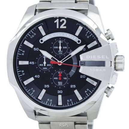 Diesel Mega Chief Quartz Chronograph Black Dial DZ4308 Mens Watch