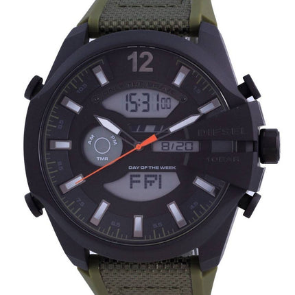 Diesel Mega Chief Grey Dial Silicone Quartz DZ4549 100M Men's Watch