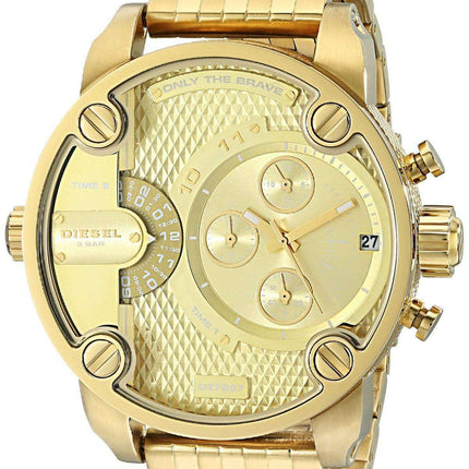 Diesel Little Daddy Chronograph Gold Tone DZ7287 Mens Watch