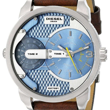 Diesel Mini Daddy Dual Time Brown Dial DZ7321 Mens Watch