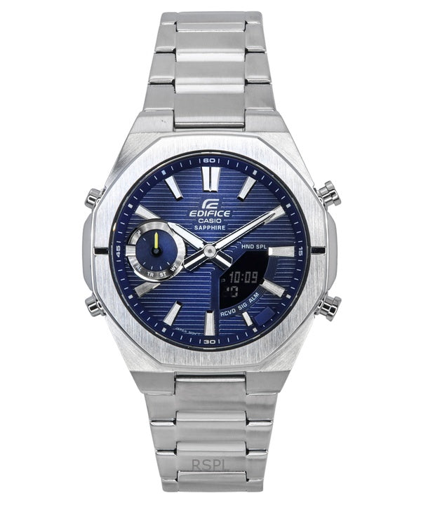 Casio Edifice Analog Digital Smartphone Link Blue Dial Tough Solar ECB-S10D-2A 100M Men's Watch