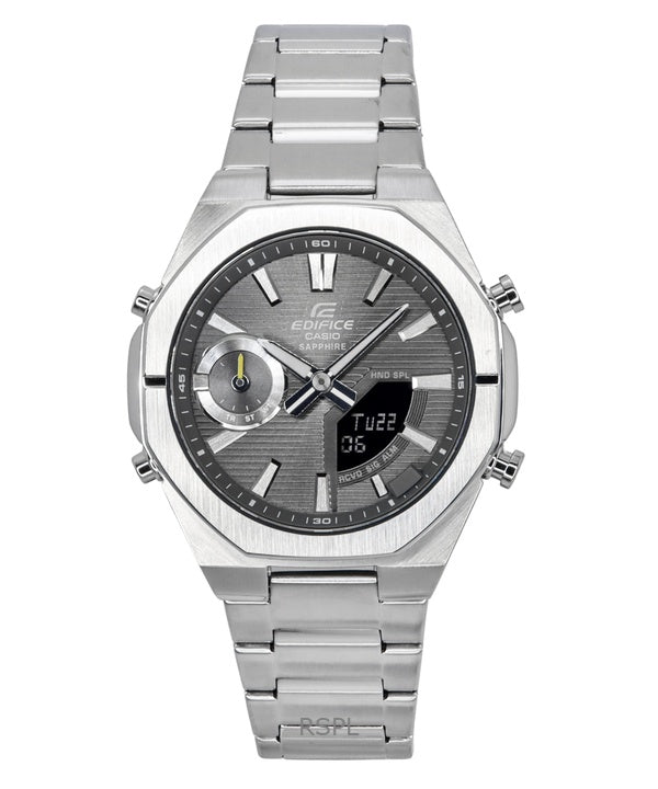 Casio Edifice Analog Digital Smartphone Link Stainless Steel Grey Dial Quartz ECB-S10D-8A 100M Men's Watch