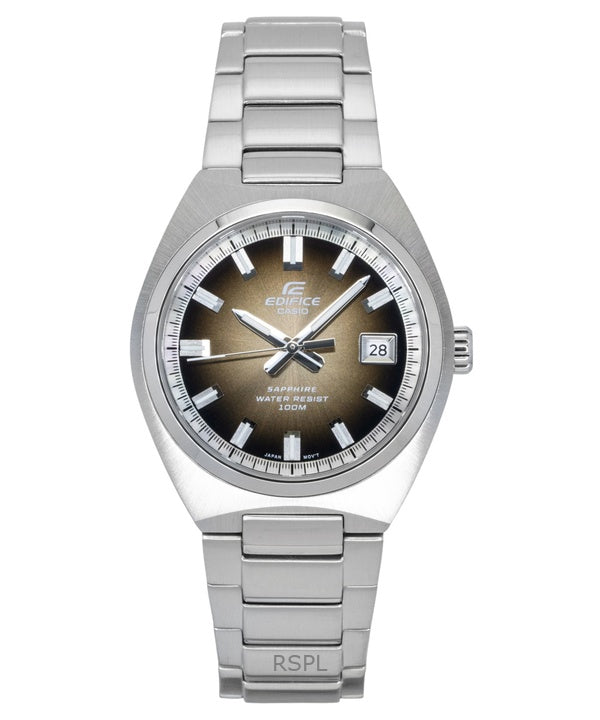 Casio Edifice Analog Stainless Steel Brown Dial Quartz EFB-109D-5AV 100M Men's Watch