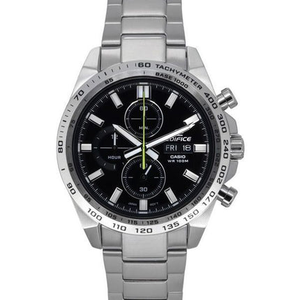 Casio Edifice Standard Chronograph Stainless Steel Black Dial Quartz EFR-574D-1A 100M Men's Watch