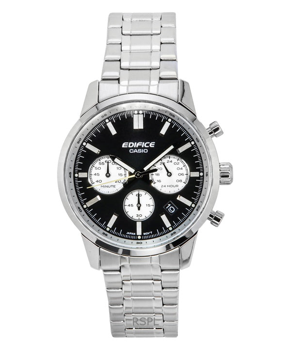 Casio Edifice Analog Chronograph Stainless Steel Black Dial Quartz EFR-575D-1A 100M Men's Watch
