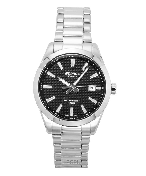 Casio Edifice Analog Stainless Steel Black Dial Quartz EFV-160D-1A 100M Men's Watch