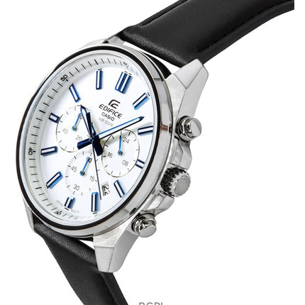 Casio Edifice Analog Standard Chronograph White Dial Quartz EFV-650L-7AV 100M Men's Watch