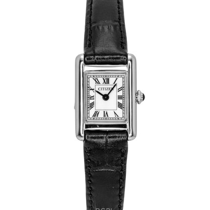 Citizen Fio Roma Eco-Drive Leather Strap Silver Dial EG2790-12A Women's Watch