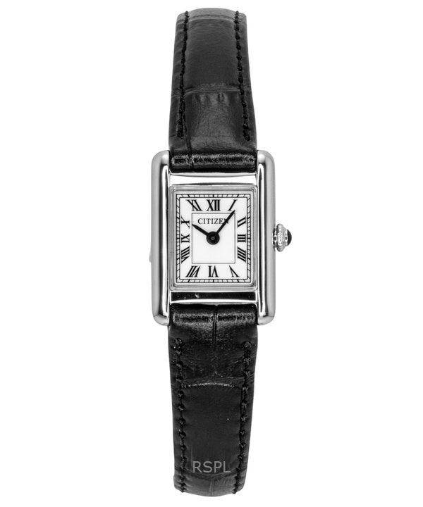 Citizen Fio Roma Eco-Drive Leather Strap Silver Dial EG2790-12A Women's Watch