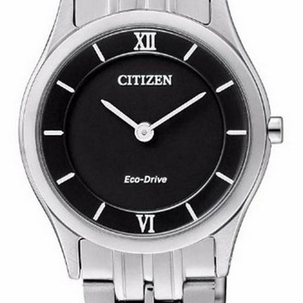 Citizen Black Dial Stainless Steel Eco-Drive EG3210-51E Womens Watch