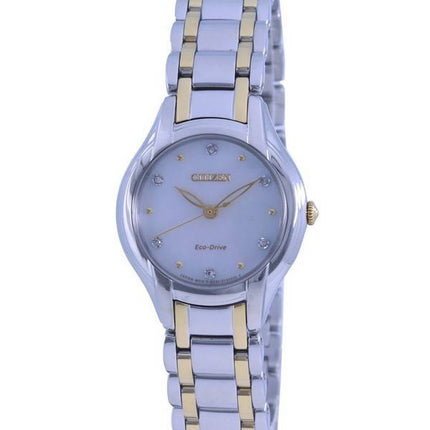 Citizen Diamond Accents Two Tone Stainless Steel Eco-Drive EM0284-51D Women's Watch