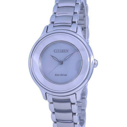 Citizen Silver Dial Stainless Steel Eco-Drive EM0380-57D Women's Watch