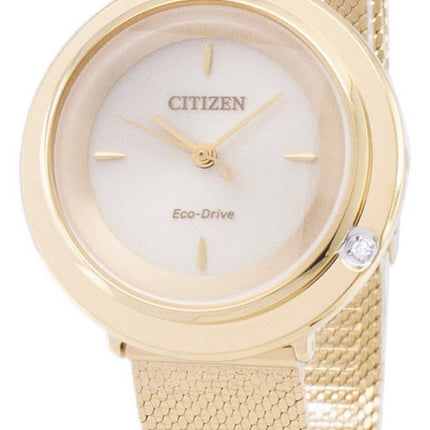 Citizen L Eco-Drive EM0642-87P Analog Diamond Accents Womens Watch