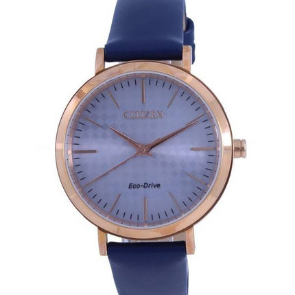 Citizen Eco-Drive Silver Dial Leather EM0763-07A 100M Women's Watch