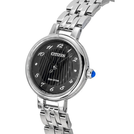 Citizen L Classic Stainless Steel Black Dial Eco-Drive EM0990-81E Women's Watch