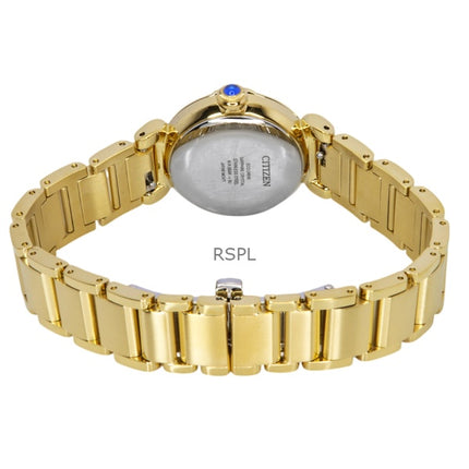 Citizen L Mae Bells Mini Gold Tone Stainless Steel Grey Dial Eco-Drive EM1132-88H Women's Watch