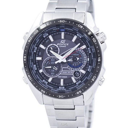 Casio Edifice Tough Solar Chronograph World Time EQS-500DB-1A1 EQS500DB-1A1 Men's Watch