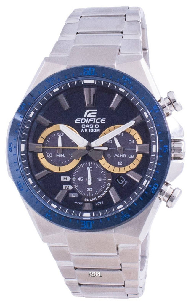 Casio Edifice Solar Powered Chronograph EQS-800BCD-2A EQS800BCD-2 100M Mens Watch