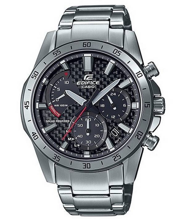 Casio Edifice Chronograph Analog Solar EQS-930D-1A EQS930D-1 100M Men's Watch