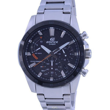 Casio Edifice Chronograph Analog Solar EQS-930DB-1A EQS930DB-1 100M Men's Watch