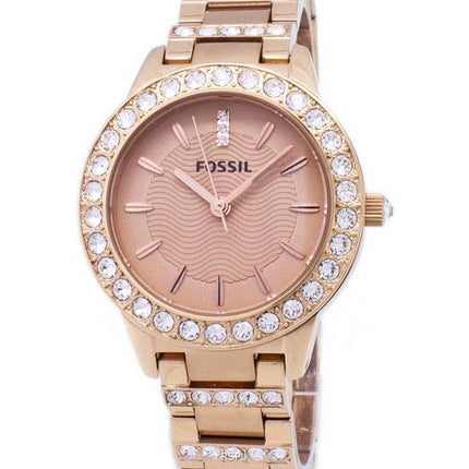Fossil Jesse Crystal Rose Gold Tone ES3020 Womens Watch