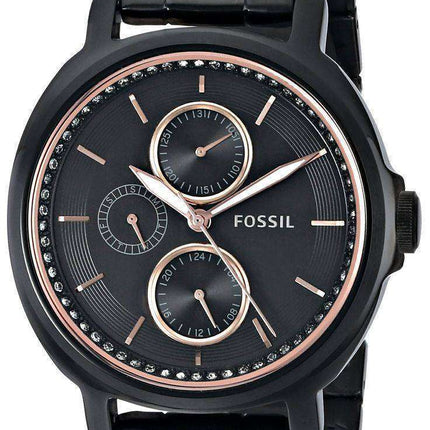 Fossil Chelsey Multifunction Black IP Stainless Steel ES3451 Womens Watch