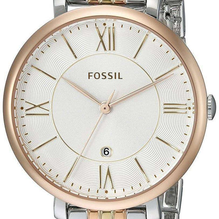 Fossil Jacqueline Silver Dial Navy Blue Leather ES3844 Womens Watch