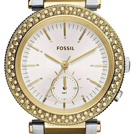 Fossil Urban Traveler Multifunction Silver Dial Two-tone Stainless Steel ES3850 Womens Watch