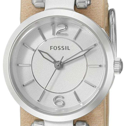 Fossil Georgia Artisan White Dial Sand Leather ES3854 Womens Watch