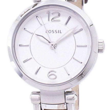 Fossil Georgia Silver Dial Brown Leather ES3861 Womens Watch