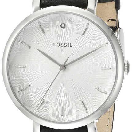 Fossil Incandesa Black Leather Strap Diamond Accent ES3865 Womens Watch