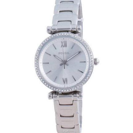Fossil Carlie Mini Silver Dial Daimond Accents Quartz ES4956 Womens Watch