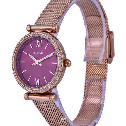 Fossil Carlie Rose Gold Stainless Steel Quartz ES5011 Womens Watch