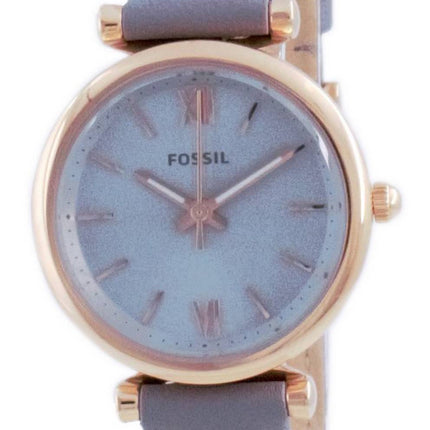 Fossil Carlie Mini Grey Dial Leather Quartz ES5068 Women's Watch