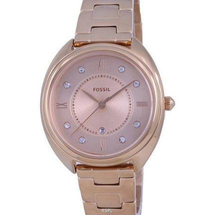 Fossil Gabby Crystal Accents Rose Gold Tone Stainless Steel Quartz ES5070 Women's Watch