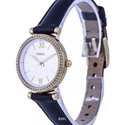 Fossil Carlie Crystal Accents Leather Silver Dial Quartz ES5127 Womens Watch