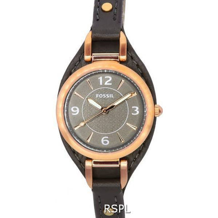 Fossil Carlie Eco Leather Strap Black Dial Quartz ES5212 Women's Watch
