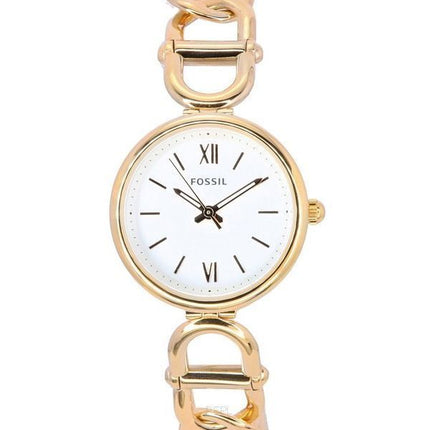 Fossil Carlie Rose Gold Tone Stainless Steel Silver Dial Quartz ES5273 Womens Watch