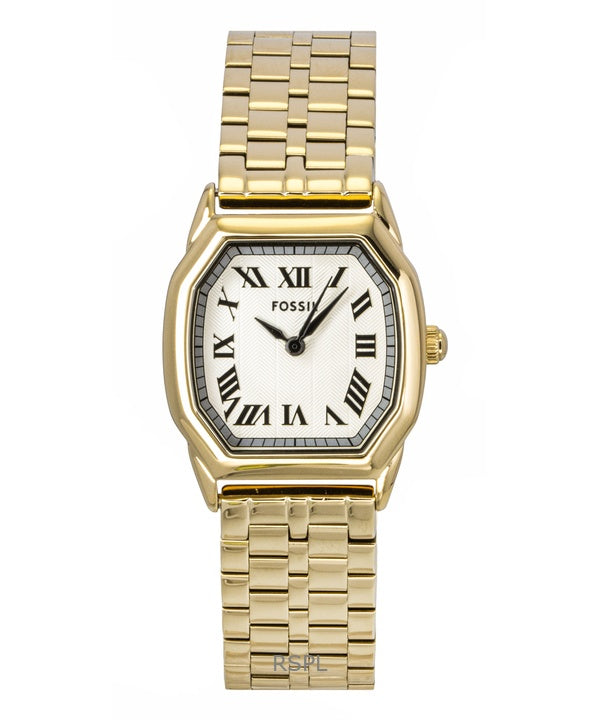 Fossil Harlow Gold Tone Stainless Steel Cream Dial Quartz ES5361 Women's Watch