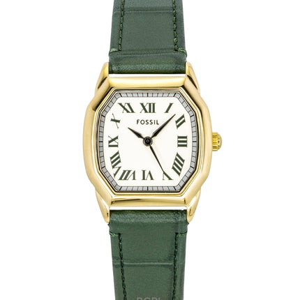 Fossil Harlow Green Croco Leather Strap Cream Dial Quartz ES5427 Women's Watch