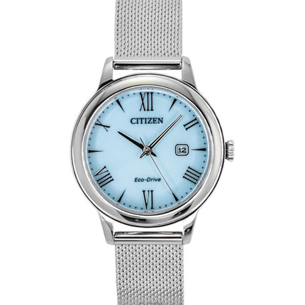Citizen Elegance Stainless Steel Blue Dial Eco-Drive EW2621-75M 100M Women's Watch