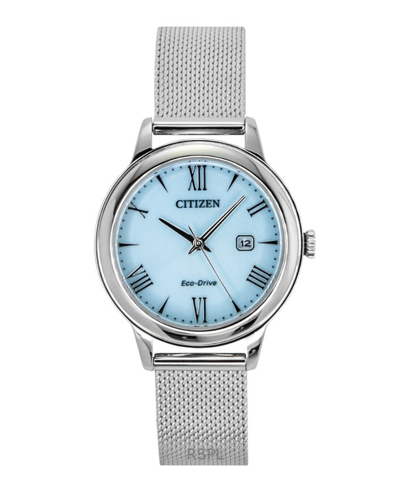 Citizen Elegance Stainless Steel Blue Dial Eco-Drive EW2621-75M 100M Women's Watch