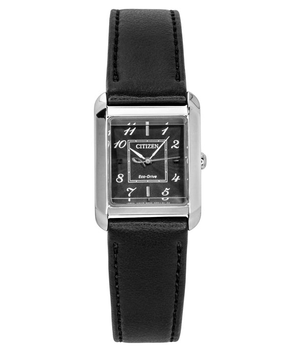 Citizen Bianca Leather Strap Black Dial Eco-Drive EW5600-01E Women's Watch