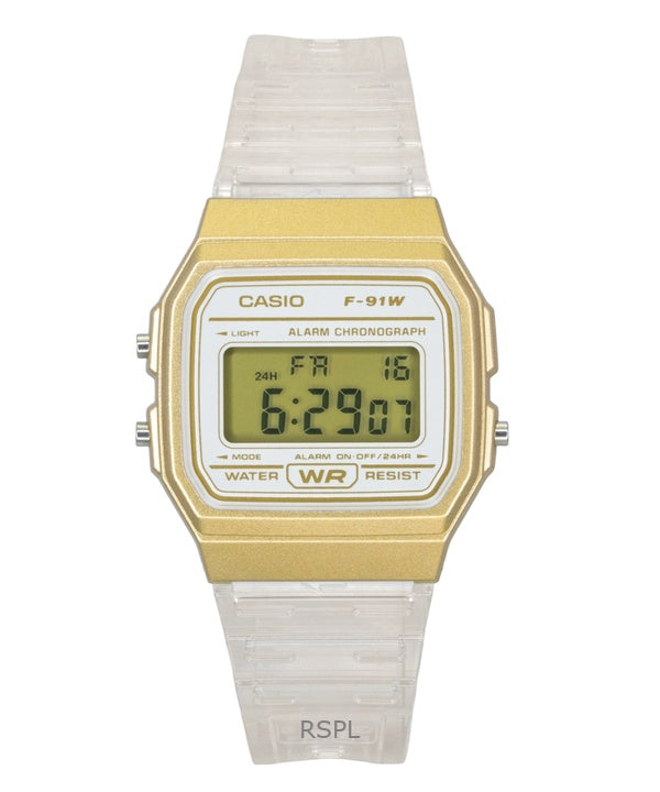 Casio Digital Transparent Resin Strap Quartz F-91WS-7A2 Unisex Watch