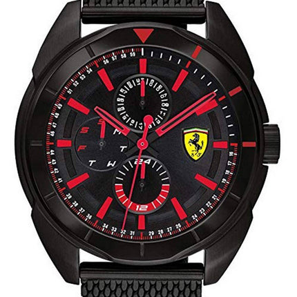 Ferrari Scuderia Forza Black Dial Stainless Steel Quartz 0830636 Men's Watch