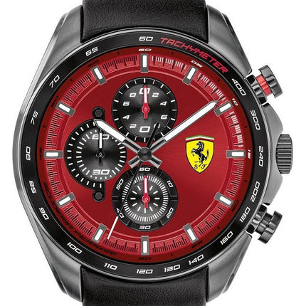 Ferrari Scuderia Speedracer Chronograph Red Dial Stainless Steel Quartz 0830650 Men's Watch