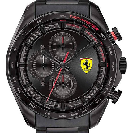 Ferrari Scuderia Speedracer Chronograph Black Dial Stainless Steel Quartz 0830654 Men's Watch