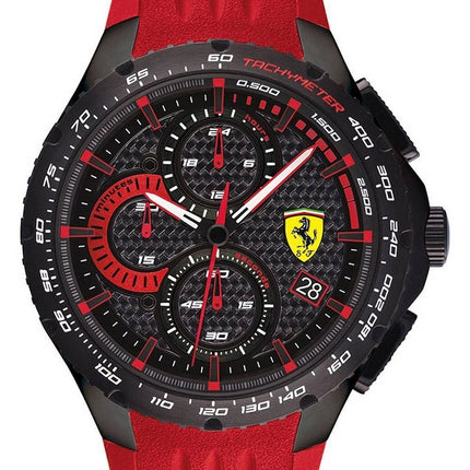 Ferrari Scuderia Pista Chronograph Silicon Band Quartz 0830727 Men's Watch