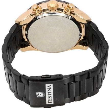 Festina Ceramic Chronograph Black Dial Quartz 20578-1 100M Men's Watch